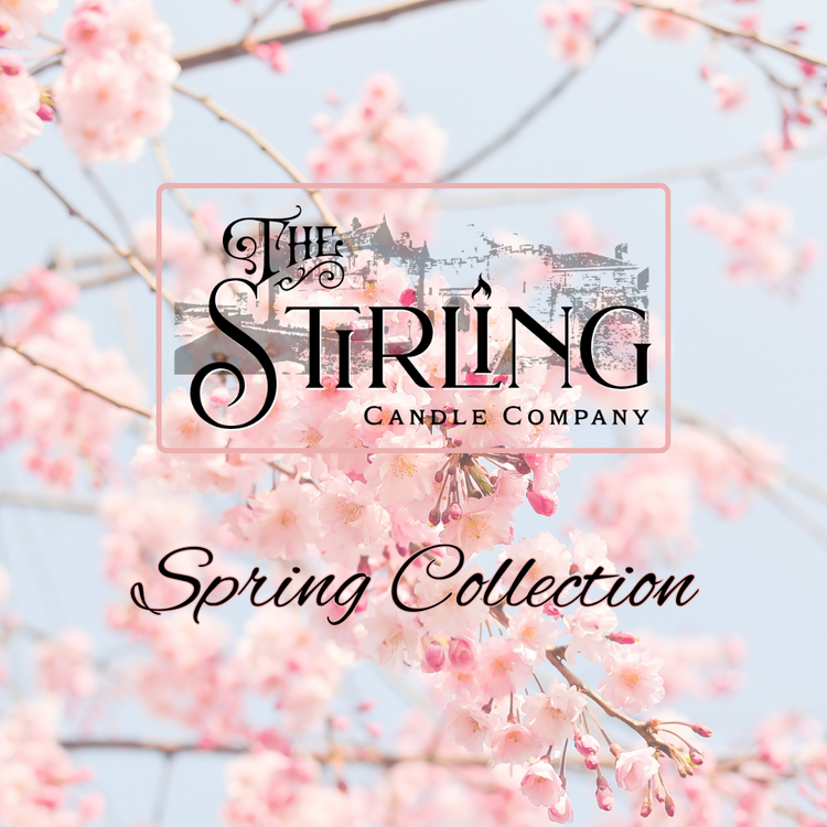 Spring hill scene with flowers starting to bloom