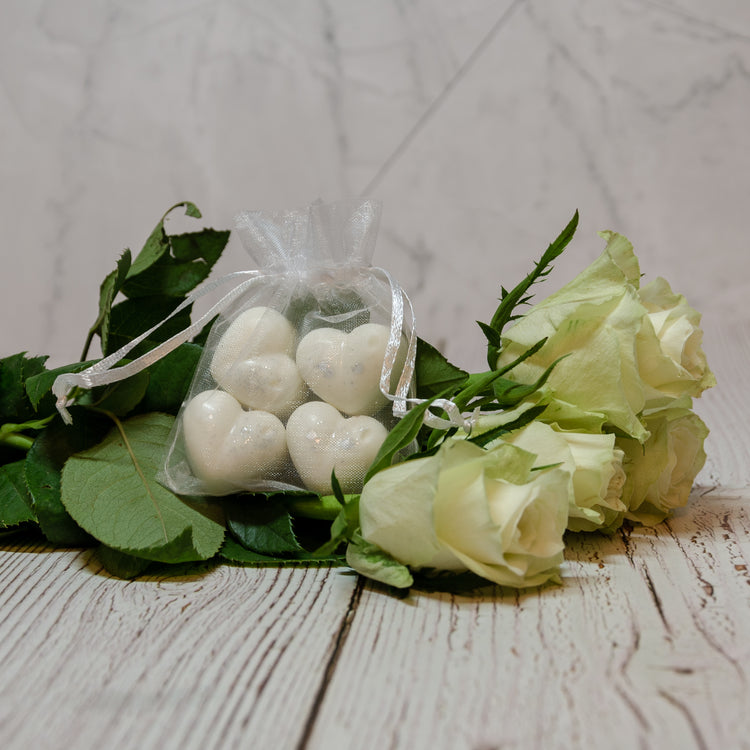 wax melts in a organza bag