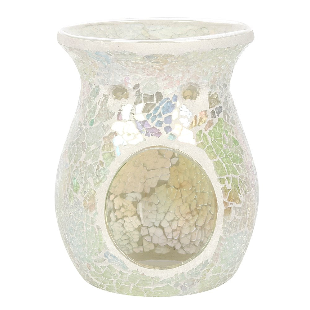 Large Crackle Glass Wax Burner