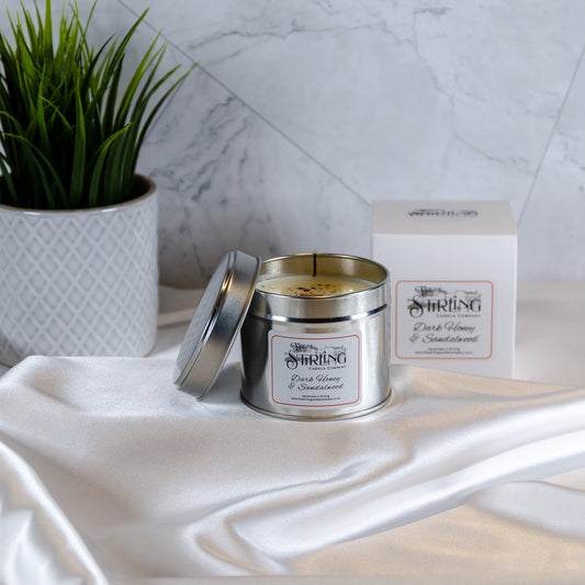 Dark Honey & Sandalwood travel tin