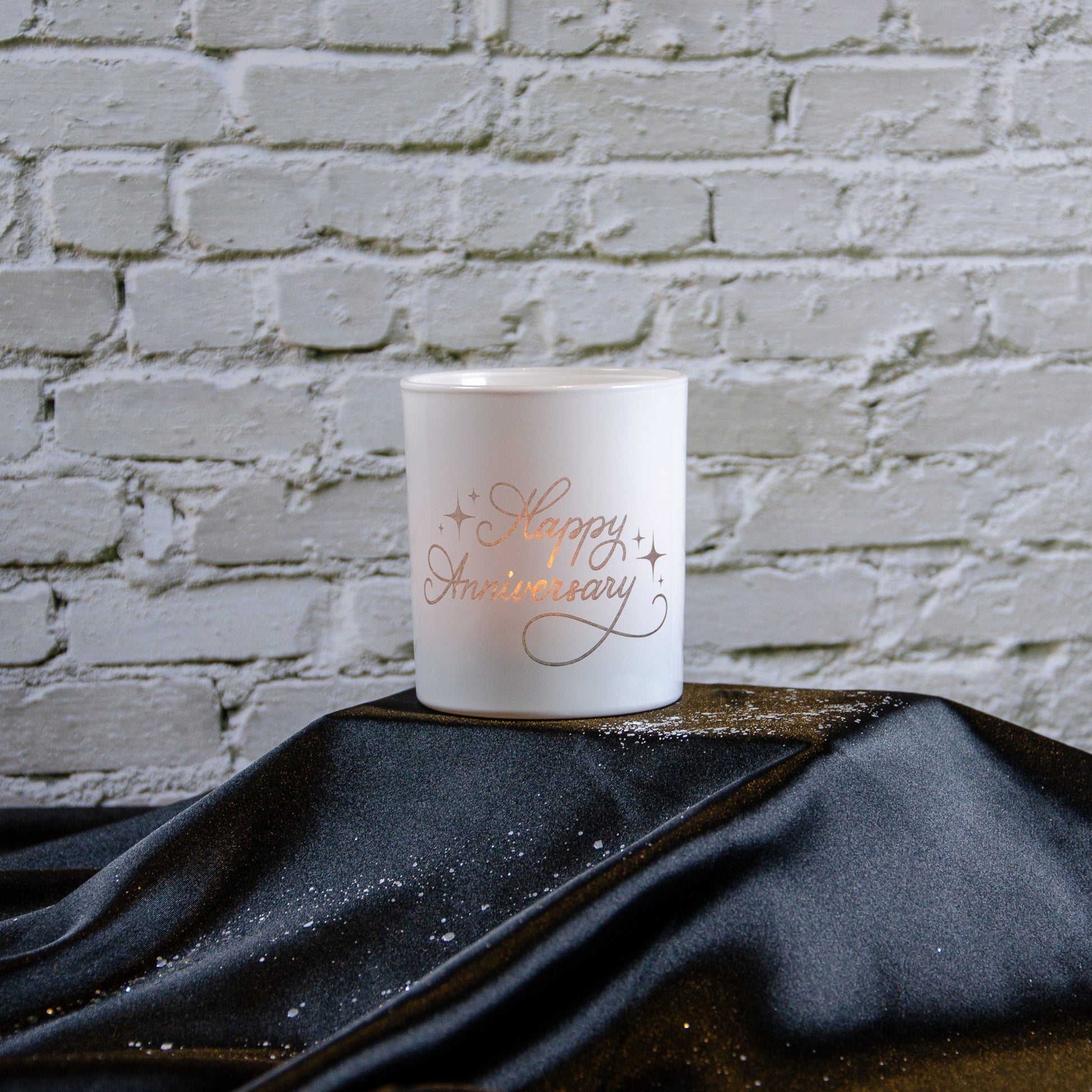 happy anniversary large candle