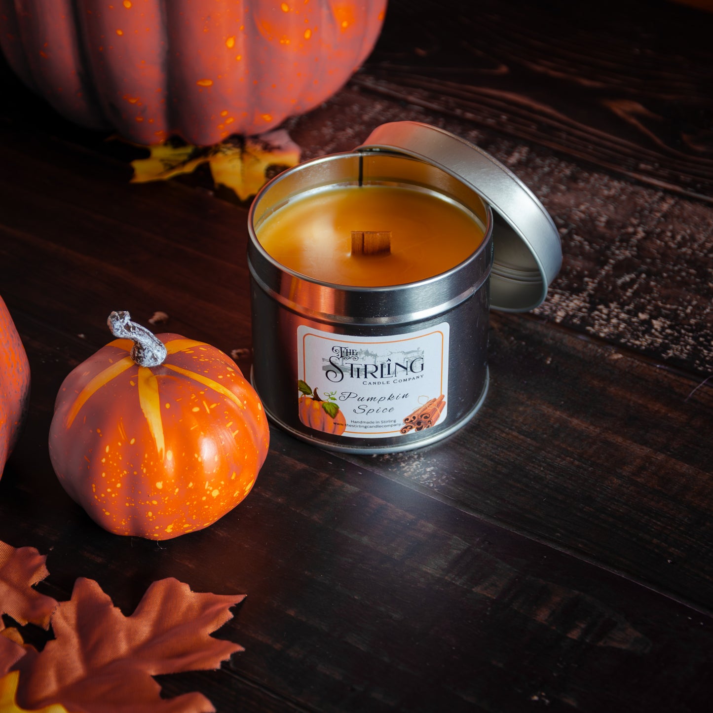 Pumpkin Spice wooden wick candle