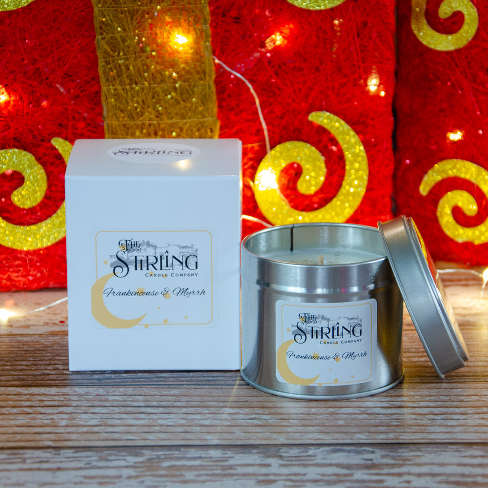 Frankincense & Myrrh - Travel Tin Candle - Cotton Wick