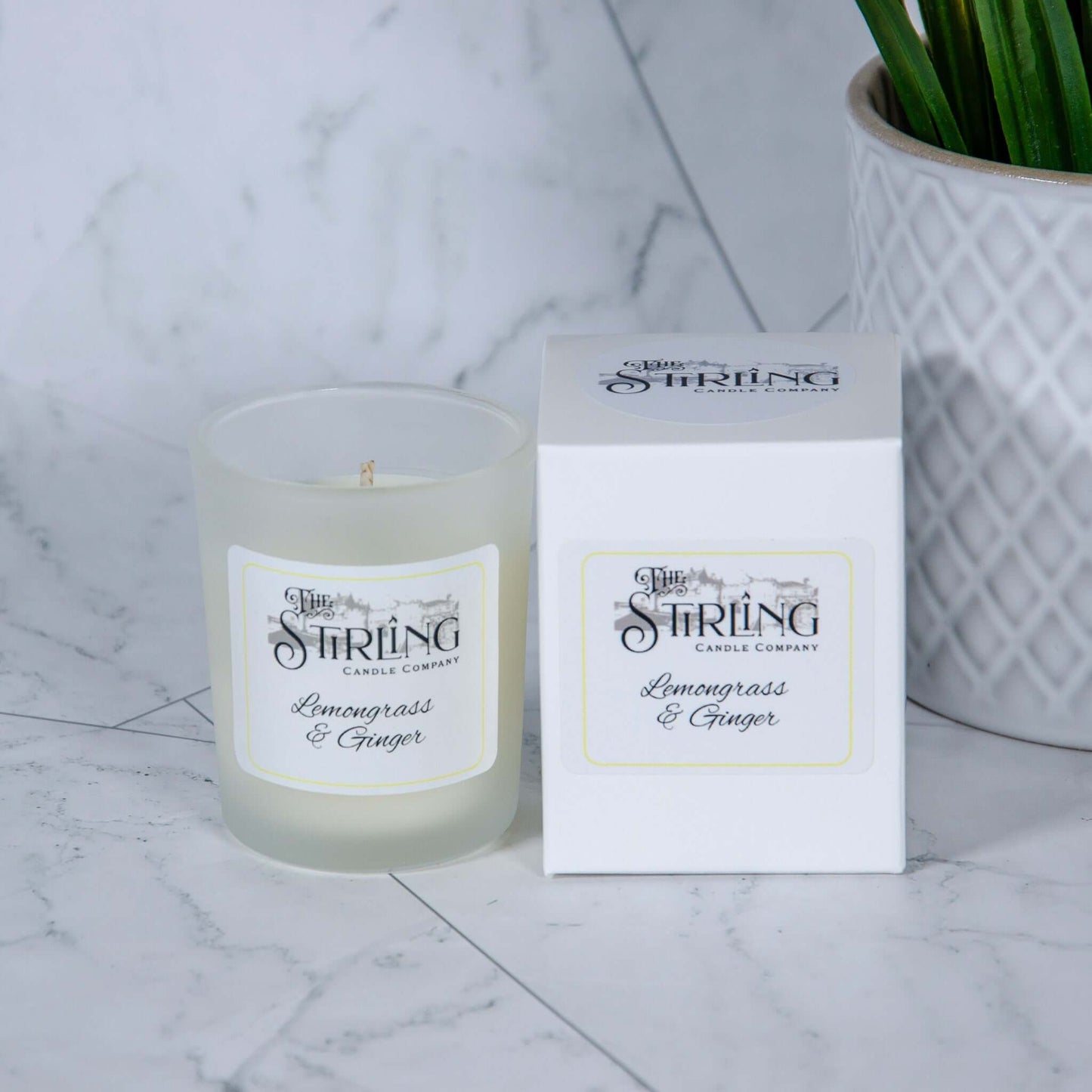 Lemongrass & Ginger small candle with product box