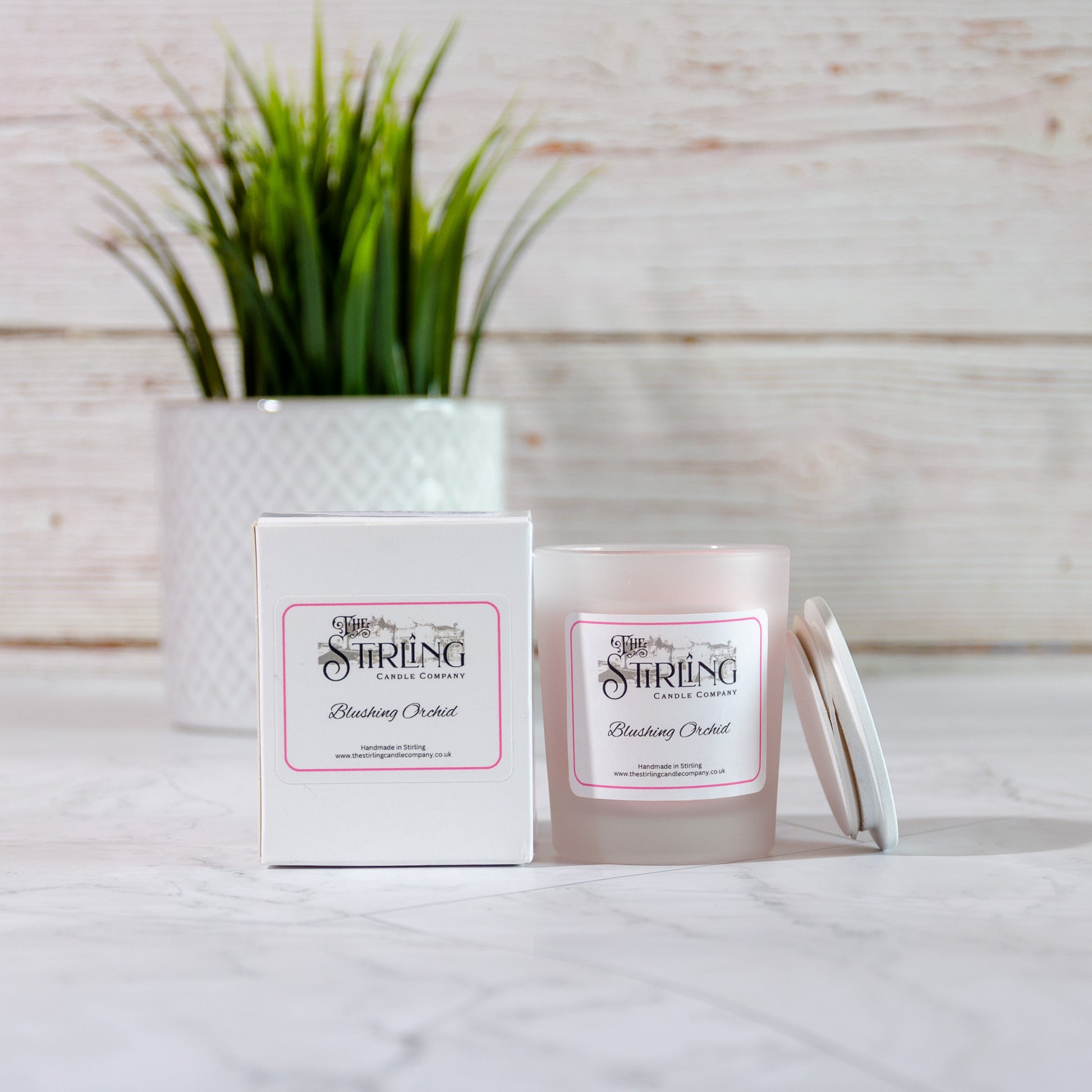 Blushing Orchid small candle