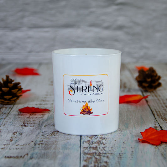 Crackling Log Fire - Large Candle