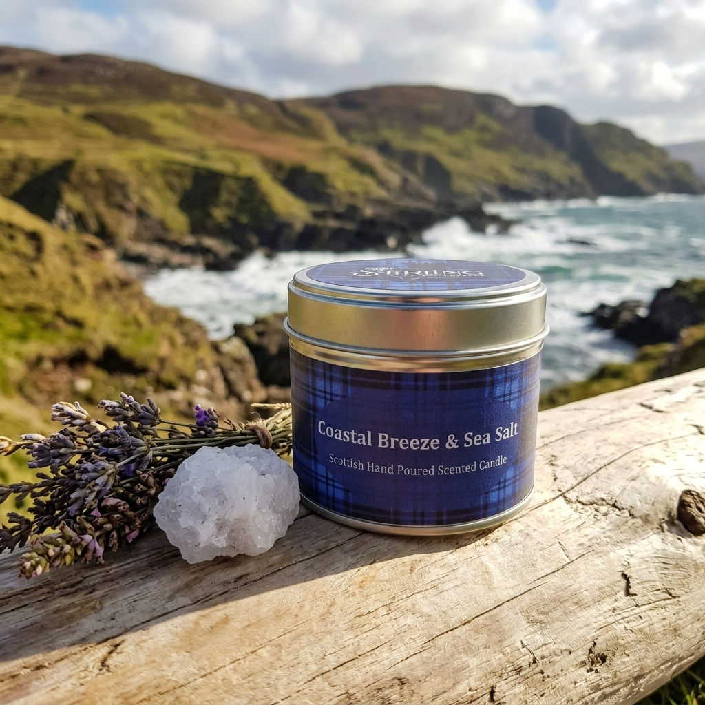 Coastal Breeze & Sea Salt - Travel Tin Candle - Cotton Wick