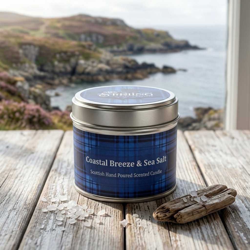 Coastal Breeze & Sea Salt - Travel Tin Candle - Cotton Wick