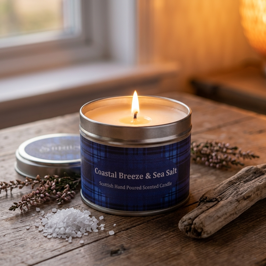 Coastal Breeze & Sea Salt - Travel Tin Candle - Cotton Wick