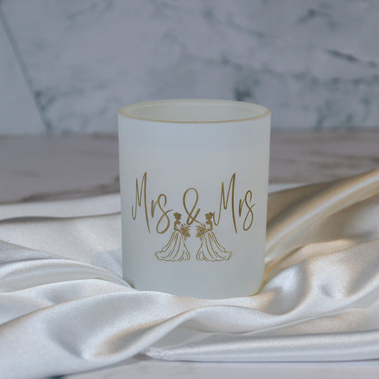 'Mrs & Mrs' - Medium Candle