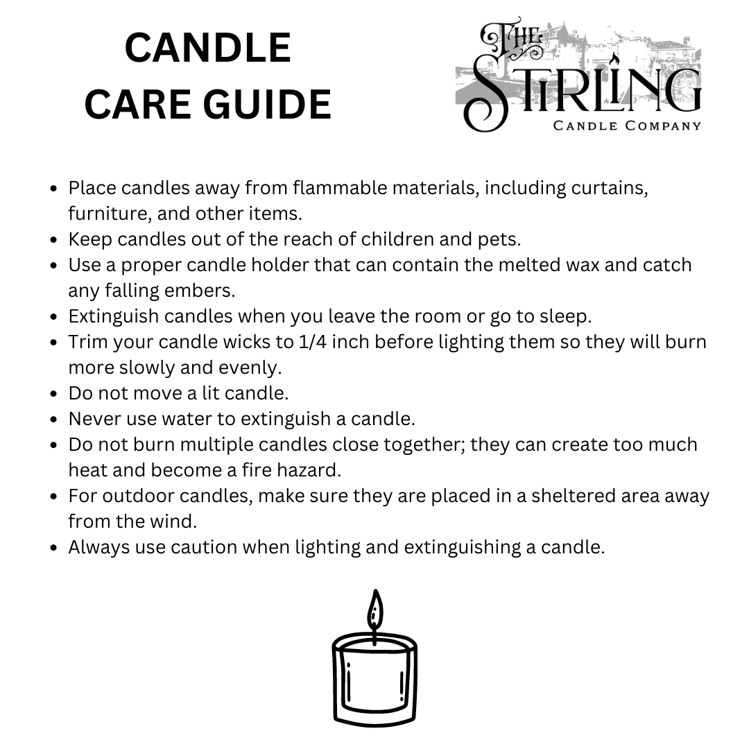 Candle Care Guide - The Stirling Candle Company