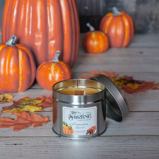 Pumpkin Spice wooden wick candle