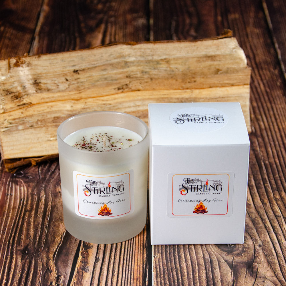 Crackling Log Fire - Medium Candle