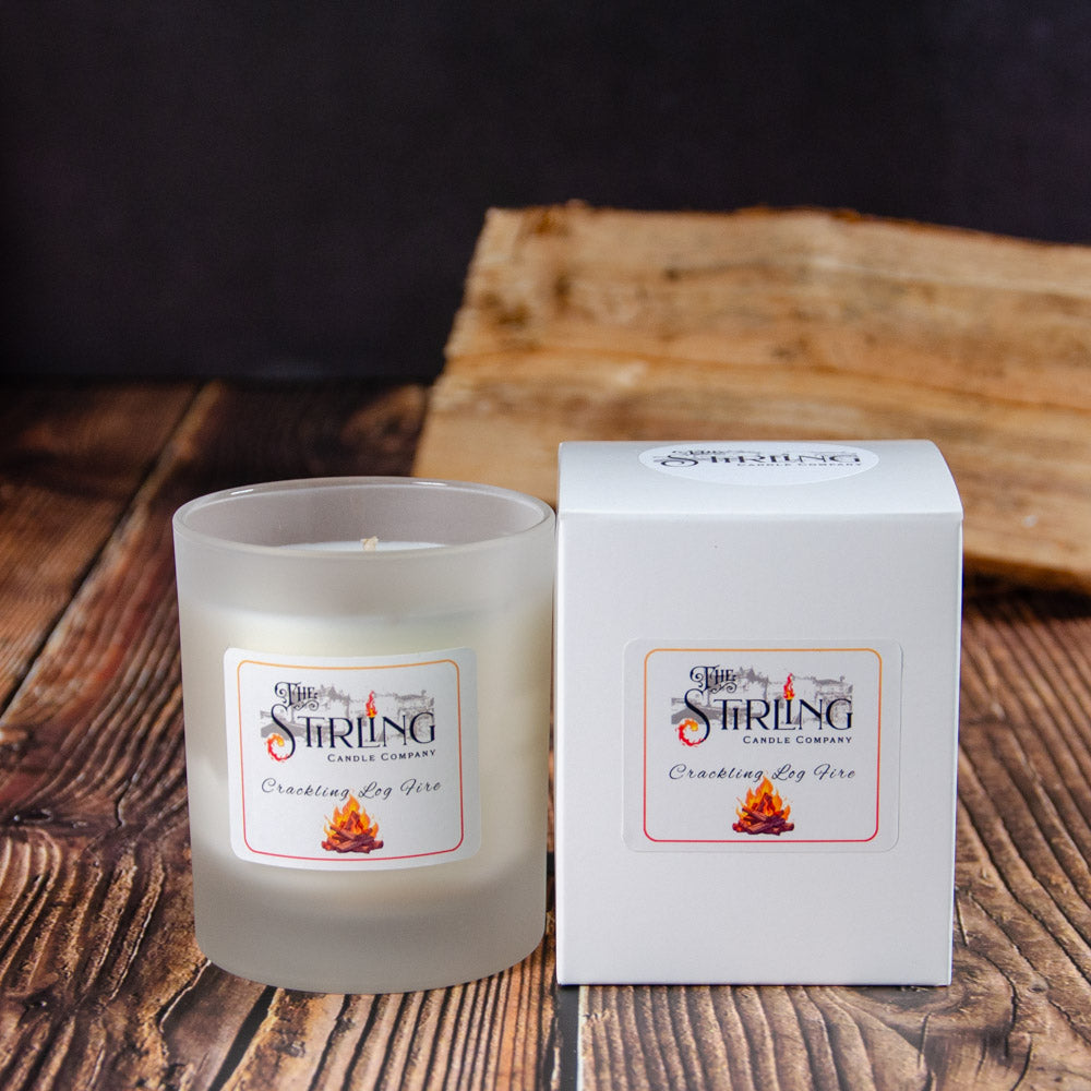 Crackling Log Fire - Medium Candle