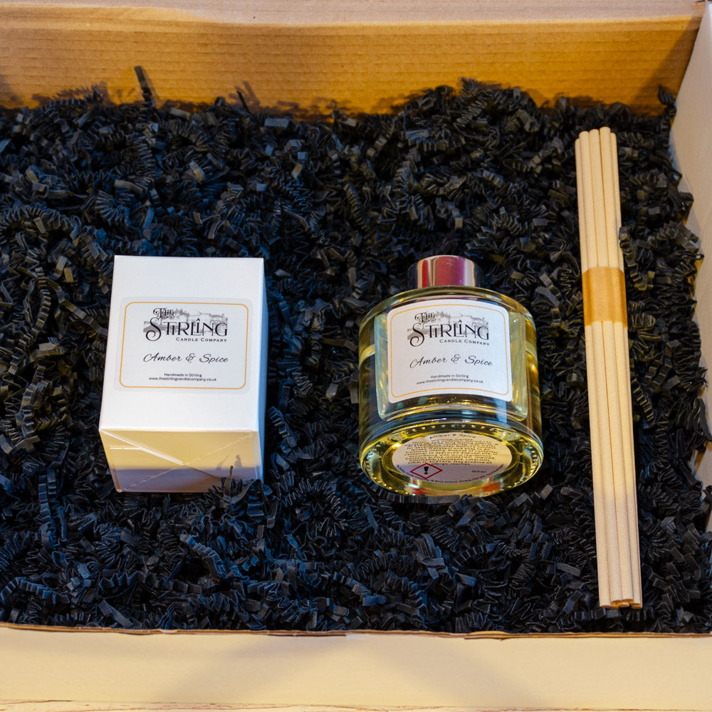 Small candle and diffuser gift box
