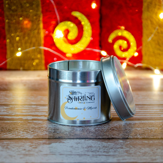 Frankincense & Myrrh - Travel Tin Candle - Cotton Wick