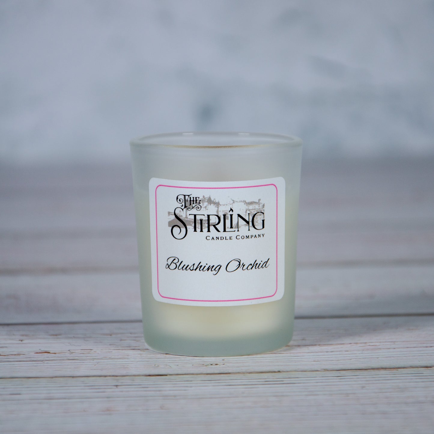 Blushing Orchid small candle