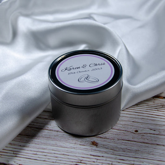 wedding candle favour closed
