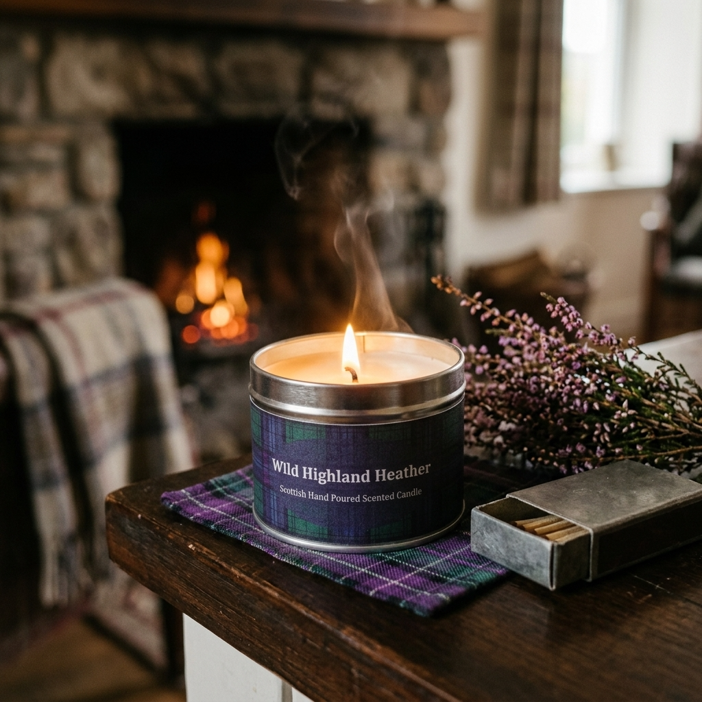 Wild Highland Heather - Travel Tin Candle - Cotton Wick