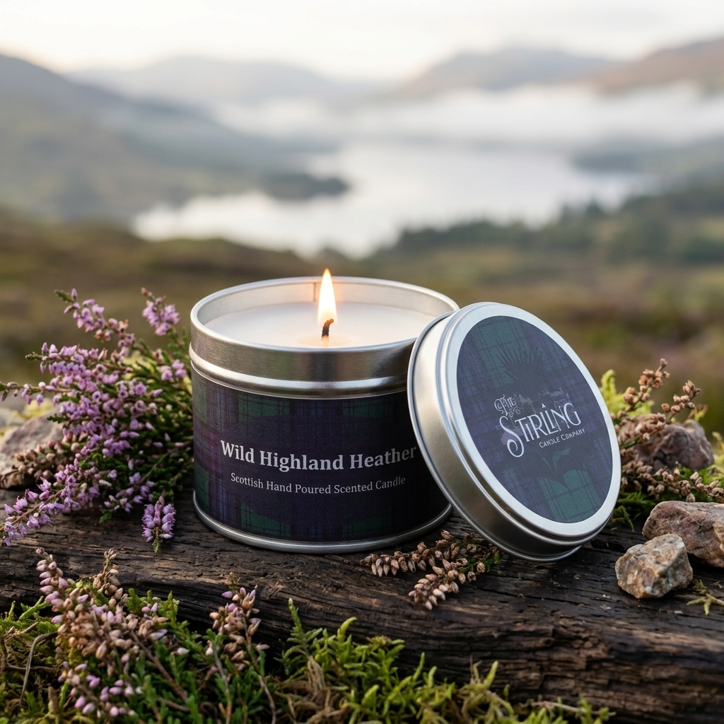 Wild Highland Heather - Travel Tin Candle - Cotton Wick