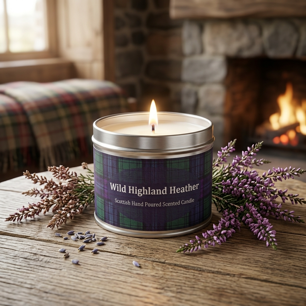 Wild Highland Heather - Travel Tin Candle - Cotton Wick